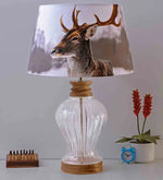 Load image into Gallery viewer, Detec Kristeva Clear and Natural Wood Classic  Table Lamp
