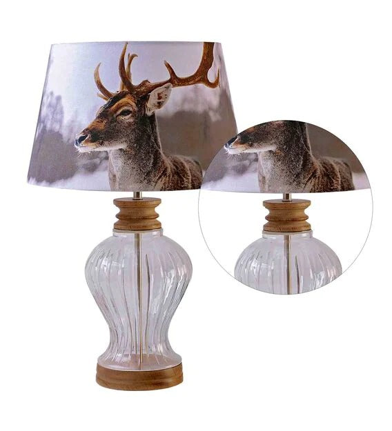 Detec Kristeva Clear and Natural Wood Classic  Table Lamp