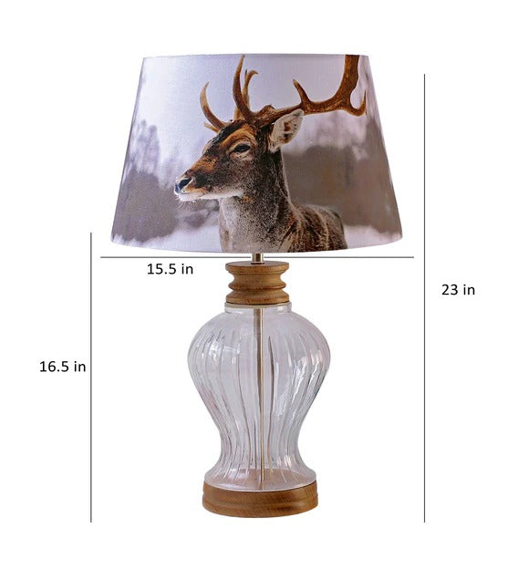Detec Kristeva Clear and Natural Wood Classic  Table Lamp