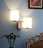 Load image into Gallery viewer, Detec Alroy White &amp; Chrome Duo Wall Light
