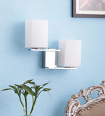 Load image into Gallery viewer, Detec Alroy White &amp; Chrome Duo Wall Light
