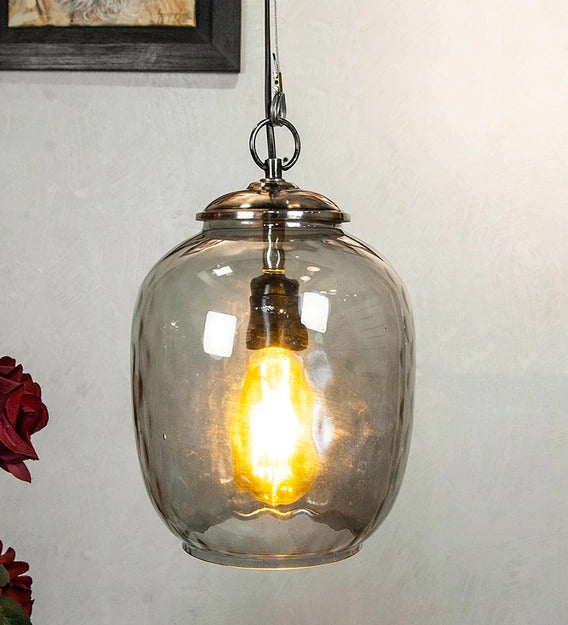 Detec™ Doriane Dark Glass Hanging Lamp