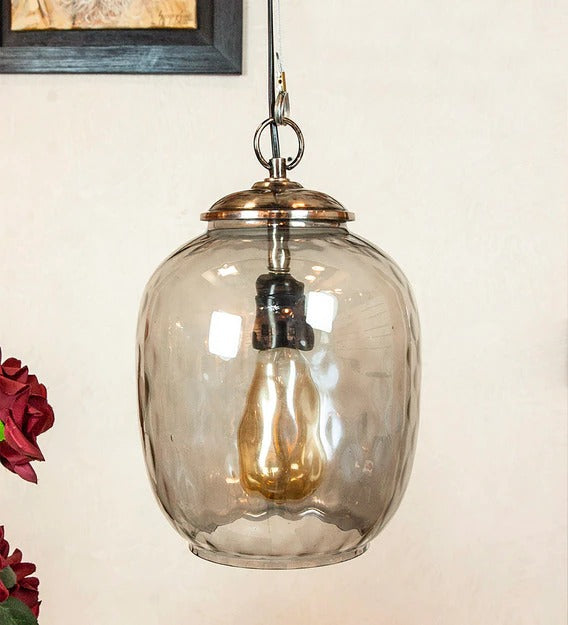  Detec Doriane Dark Glass Hanging Lamp