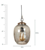 Load image into Gallery viewer,  Detec Doriane Dark Glass Hanging Lamp
