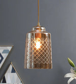गैलरी व्यूवर में इमेज लोड करें,  Detec Bosnia Cut Work Amber Lustere Glass Hanging Lamp
