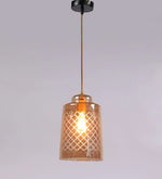 Load image into Gallery viewer,  Detec Bosnia Cut Work Amber Lustere Glass Hanging Lamp
