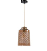 गैलरी व्यूवर में इमेज लोड करें,  Detec Bosnia Cut Work Amber Lustere Glass Hanging Lamp
