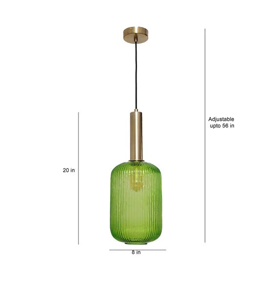 Detec Maloto Green Luster and Brass Hanging Light