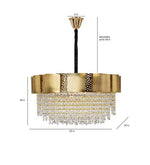 गैलरी व्यूवर में इमेज लोड करें,  Detec Ellie Gold Metal 12 Light Crystal Chandelier
