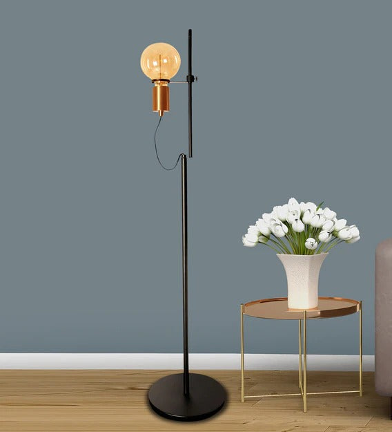 Detec Malcolm Adjustable Matte Black Floor Lamp