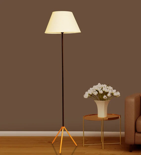 Detec™ Mizuko Matte Black and Copper Floor Lamp