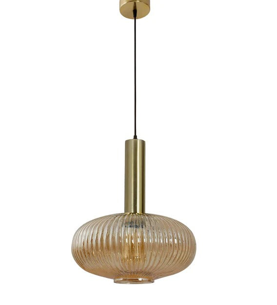  Detec Maloto Amber Luster and Brass Hanging Light