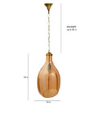 Load image into Gallery viewer, Detec™ Snead Nest Shape Amber Luster Glass &amp; Brass Hanging Light
