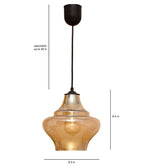 गैलरी व्यूवर में इमेज लोड करें, Detec Abalone Amber Luster Glass Hanging Light
