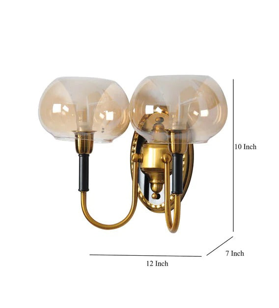 Detec Boykin Dual Glass Shade Oblic Two Wall Light