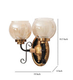 Load image into Gallery viewer, Detec Vanwinkle Dual Glass Shade Oblic Two Wall Light
