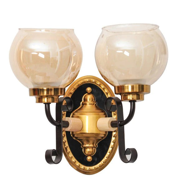 Detec Vanwinkle Dual Glass Shade Oblic Two Wall Light