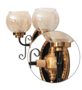 Detec Vanwinkle Dual Glass Shade Oblic Two Wall Light