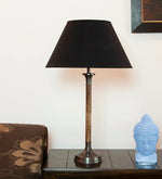 Load image into Gallery viewer, Detec Black Fabric Shade Table Lamp with Beige Base
