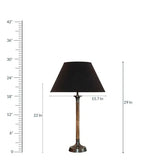 गैलरी व्यूवर में इमेज लोड करें, Detec Black Fabric Shade Table Lamp with Beige Base
