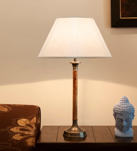 Detec White Cotton Table Lamp