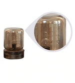 Load image into Gallery viewer, Detec Transparent Glass Shade Table Lamp with Brown Base
