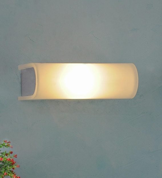 Detec Westhope White Glass Wall Light