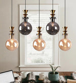 Load image into Gallery viewer, Detec Rosenfort 5 Gold Grey and Amber Hanging Cluster
