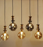 Load image into Gallery viewer, Detec Rosenfort 5 Gold Grey and Amber Hanging Cluster

