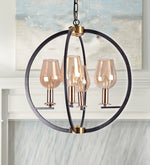 Load image into Gallery viewer, Detec Mercana 4 Light Glass Chandelier
