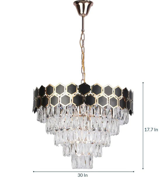 Detec  Stavith Saturn Five Layer Modern Crystal Chandelier