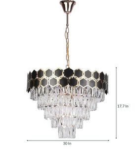 Detec  Stavith Saturn Five Layer Modern Crystal Chandelier