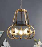 गैलरी व्यूवर में इमेज लोड करें, Detec Hartwell Five Light Fusion Brass Finish Chandelier
