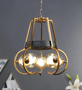 Detec Hartwell Five Light Fusion Brass Finish Chandelier