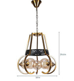 Load image into Gallery viewer, Detec Hartwell Five Light Fusion Brass Finish Chandelier
