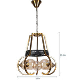 गैलरी व्यूवर में इमेज लोड करें, Detec Hartwell Five Light Fusion Brass Finish Chandelier
