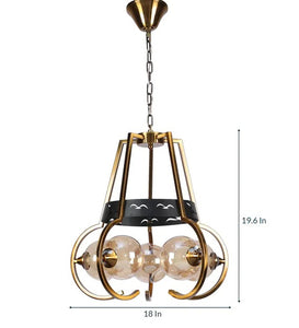 Detec Hartwell Five Light Fusion Brass Finish Chandelier