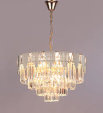 Load image into Gallery viewer, Detec Cassiel Five Layer Rose Gold Finish Contemporary Chandelier

