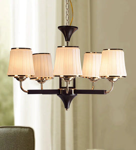 Detec Hartland 5 Light Metal and Wood Fusion Chandelier