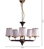 गैलरी व्यूवर में इमेज लोड करें, Detec Hartland 5 Light Metal and Wood Fusion Chandelier
