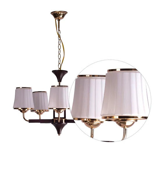 Detec Hartland 5 Light Metal and Wood Fusion Chandelier