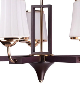 Detec Hartland 5 Light Metal and Wood Fusion Chandelier