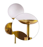 Load image into Gallery viewer, Detec Strick Sol Brass with Opal Globe Wall Sconce
