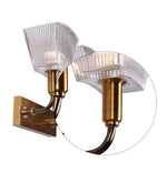 Load image into Gallery viewer, Detec Carbon Loft Brass Luxur Cut Glass Double Shade Wall Light
