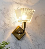Load image into Gallery viewer, Detec Carbon Loft Brass Luxur Cut Glass Wall Light
