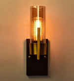 Load image into Gallery viewer, Detec Brass Grove Amber Glass Wall Light
