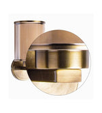 Load image into Gallery viewer, Detec Velmount Brass with Amber Glass Wall Light
