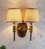 Load image into Gallery viewer, Detec Miles Double Shade Wall Sconce in Brass Color
