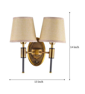 Detec Miles Double Shade Wall Sconce in Brass Color