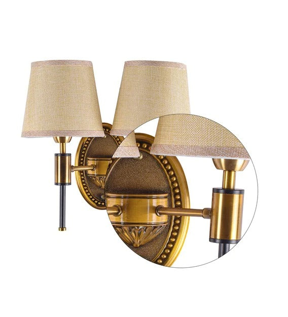 Detec Miles Double Shade Wall Sconce in Brass Color